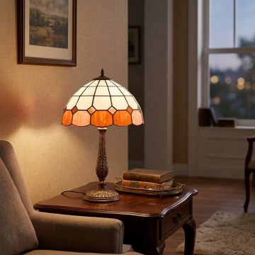 Brilagi - Tiffany vitražna stolna lampa SIENNA 2xE27/60W/230V