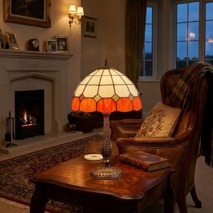Brilagi - Tiffany vitražna stolna lampa SIENNA 2xE27/60W/230V