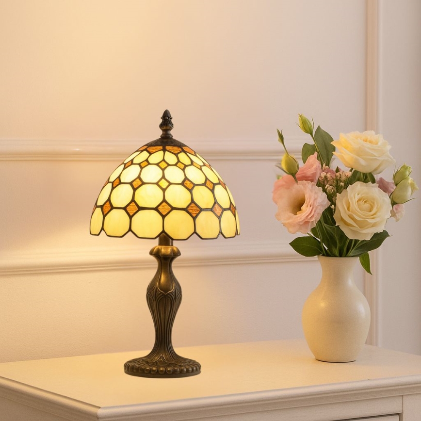 Brilagi - Tiffany vitražna stona lampa DORAN 1xE14/40W/230V