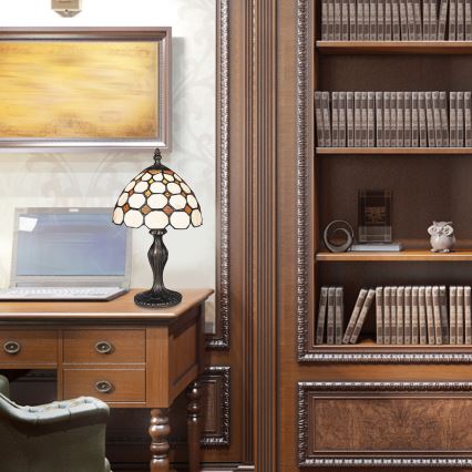 Brilagi - Tiffany vitražna stona lampa DORAN 1xE14/40W/230V