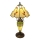 Brilagi - Tiffany vitražna stona lampa FOLIA 1xE27/60W/230V + 1xE14/40W