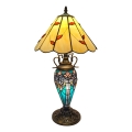 Brilagi - Tiffany vitražna stona lampa FOLIA 1xE27/60W/230V + 1xE14/40W