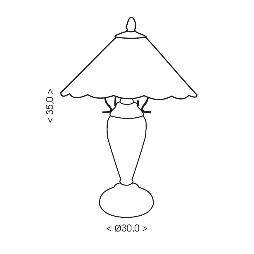 Brilagi - Tiffany vitražna stona lampa FOLIA 1xE27/60W/230V + 1xE14/40W