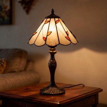 Brilagi - Tiffany vitražna stona lampa FOLIA 1xE27/60W/230V