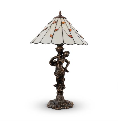 Brilagi - Tiffany vitražna stona lampa FOLIA 1xE27/60W/230V