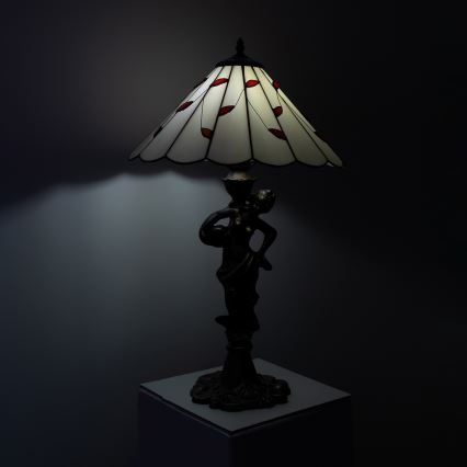 Brilagi - Tiffany vitražna stona lampa FOLIA 1xE27/60W/230V