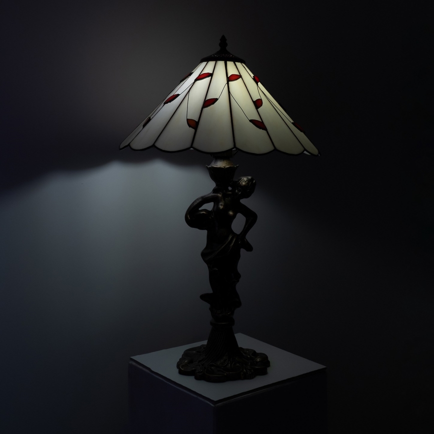 Brilagi - Tiffany vitražna stona lampa FOLIA 1xE27/60W/230V