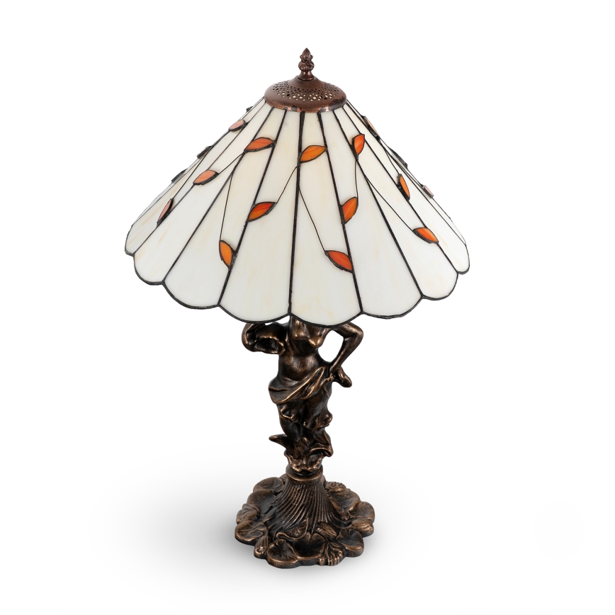Brilagi - Tiffany vitražna stona lampa FOLIA 1xE27/60W/230V