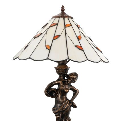 Brilagi - Tiffany vitražna stona lampa FOLIA 1xE27/60W/230V
