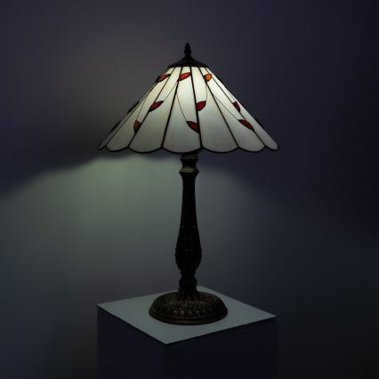 Brilagi - Tiffany vitražna stona lampa FOLIA 2xE27/60W/230V