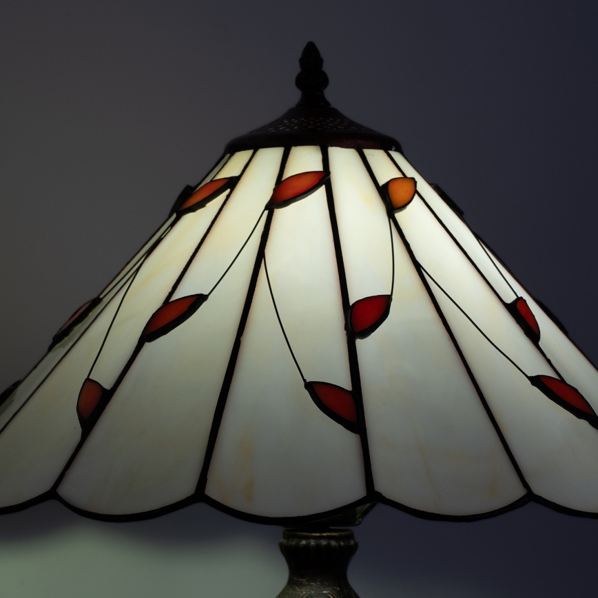 Brilagi - Tiffany vitražna stona lampa FOLIA 2xE27/60W/230V