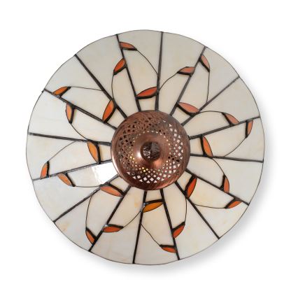 Brilagi - Tiffany vitražna stona lampa FOLIA 2xE27/60W/230V