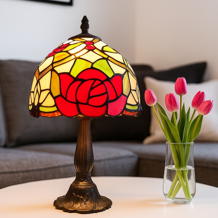 Brilagi - Tiffany vitražna stona lampa GARLAN 1xE14/40W/230V