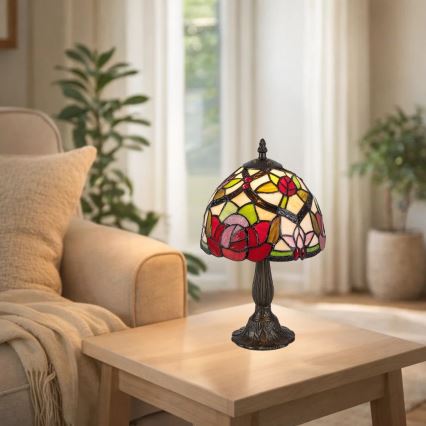 Brilagi - Tiffany vitražna stona lampa GARLAN 1xE14/40W/230V