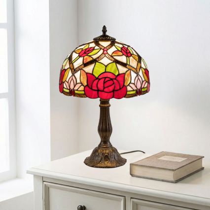 Brilagi - Tiffany vitražna stona lampa GARLAN 1xE27/40W/230V