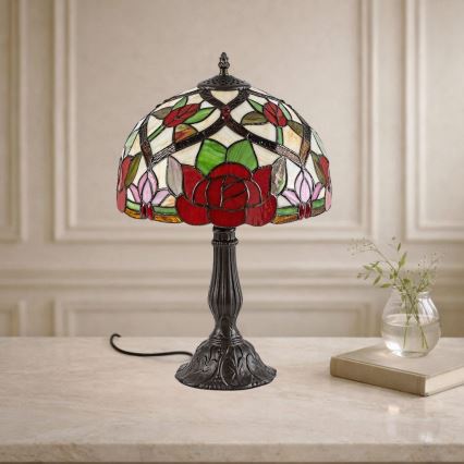 Brilagi - Tiffany vitražna stona lampa GARLAN 1xE27/40W/230V