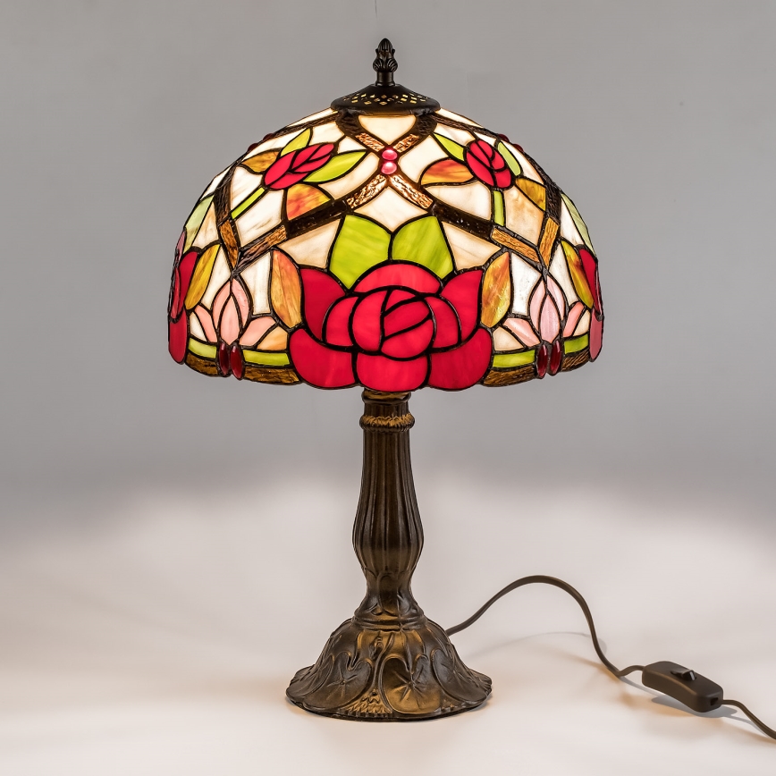 Brilagi - Tiffany vitražna stona lampa GARLAN 1xE27/40W/230V