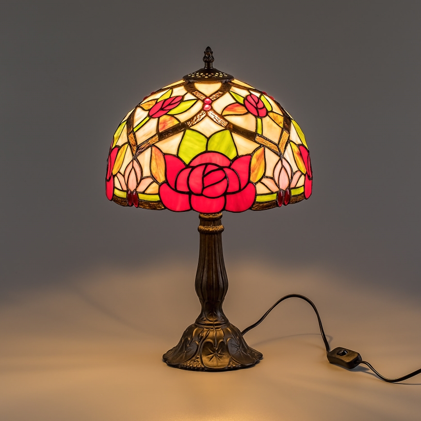 Brilagi - Tiffany vitražna stona lampa GARLAN 1xE27/40W/230V