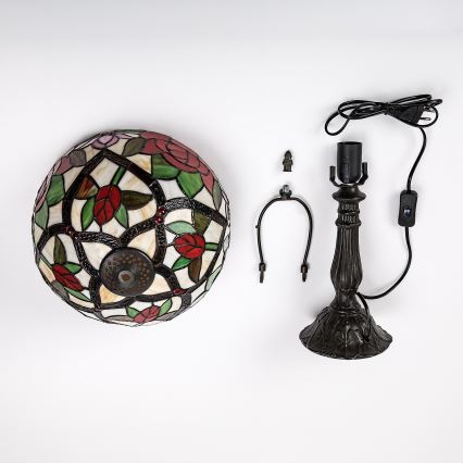 Brilagi - Tiffany vitražna stona lampa GARLAN 1xE27/40W/230V