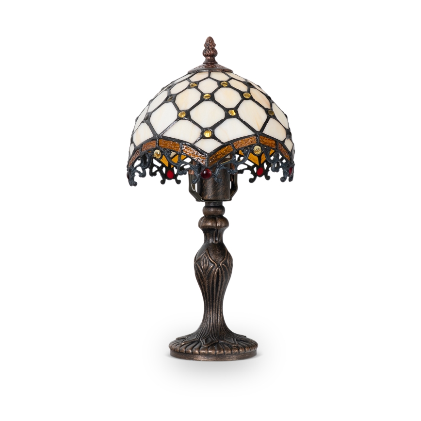 BRILAGI - Tiffany vitražna stona lampa IVORY 1xE27/60W/230V