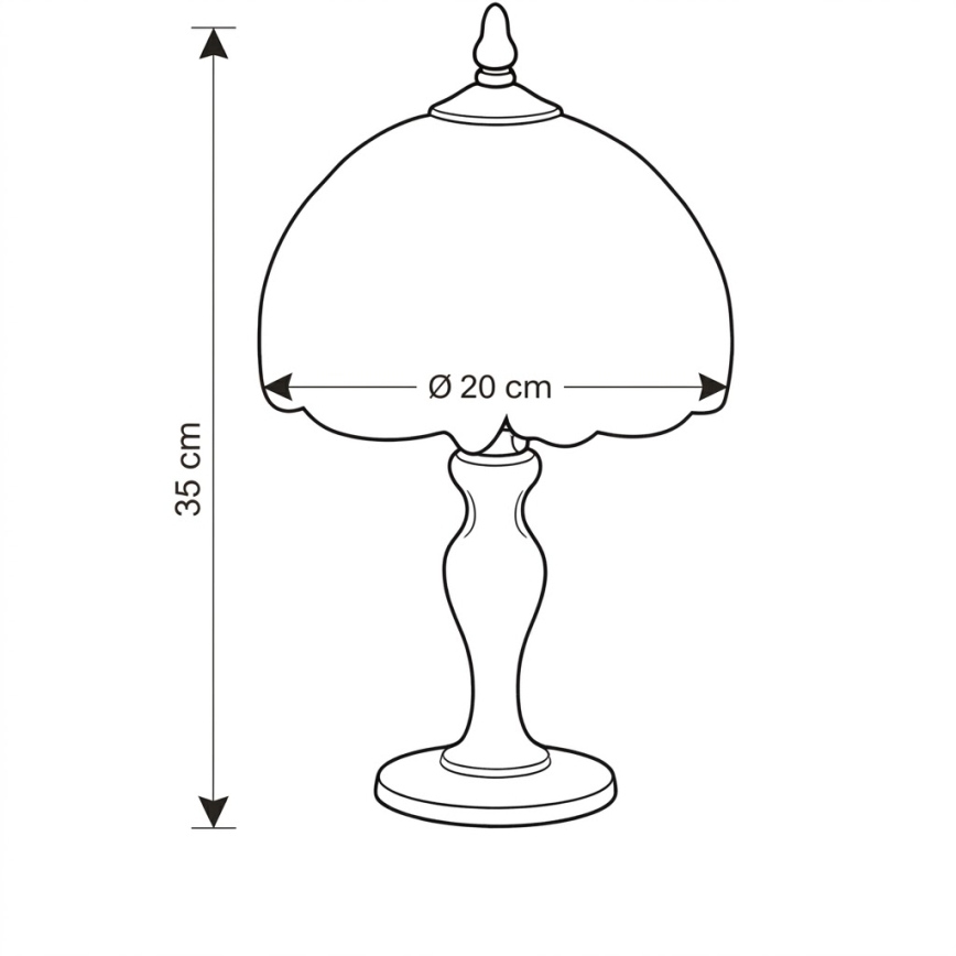 BRILAGI - Tiffany vitražna stona lampa IVORY 1xE27/60W/230V