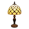 BRILAGI - Tiffany vitražna stona lampa IVORY SMOOTH 1xE27/60W/230V