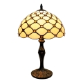 BRILAGI - Tiffany vitražna stona lampa IVORY SMOOTH 1xE27/60W/230V