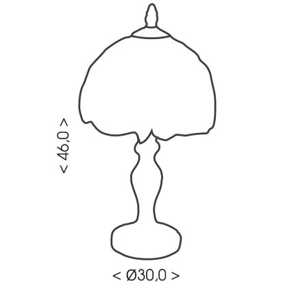 BRILAGI - Tiffany vitražna stona lampa IVORY SMOOTH 1xE27/60W/230V