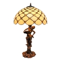 BRILAGI - Tiffany vitražna stona lampa IVORY SMOOTH 1xE27/60W/230V