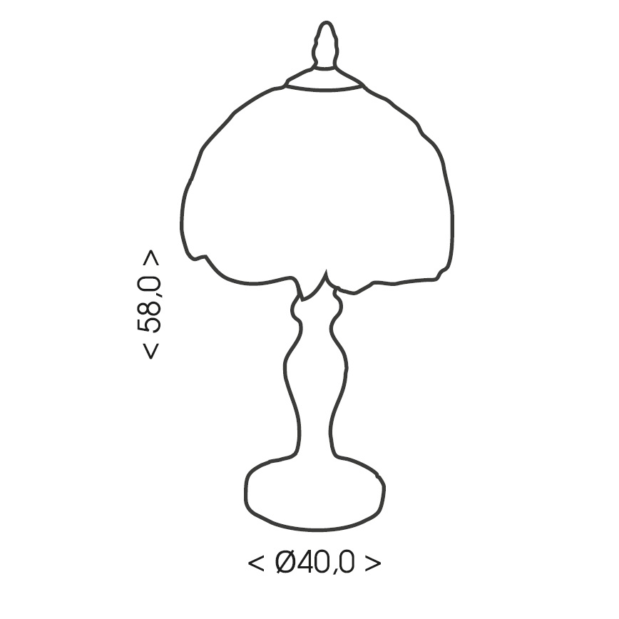 BRILAGI - Tiffany vitražna stona lampa IVORY SMOOTH 2xE27/60W/230V