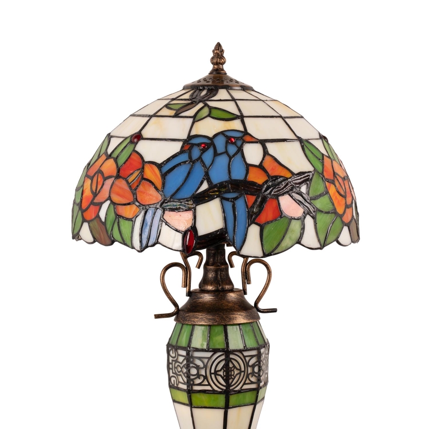 Brilagi - Tiffany vitražna stona lampa JUNGLE 1xE27/60W/230V + 1xE14/40W