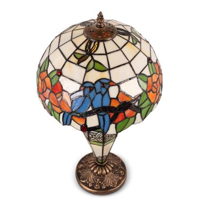Brilagi - Tiffany vitražna stona lampa JUNGLE 1xE27/60W/230V + 1xE14/40W