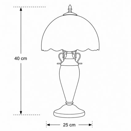 Brilagi - Tiffany vitražna stona lampa JUNGLE 1xE27/60W/230V + 1xE14/40W
