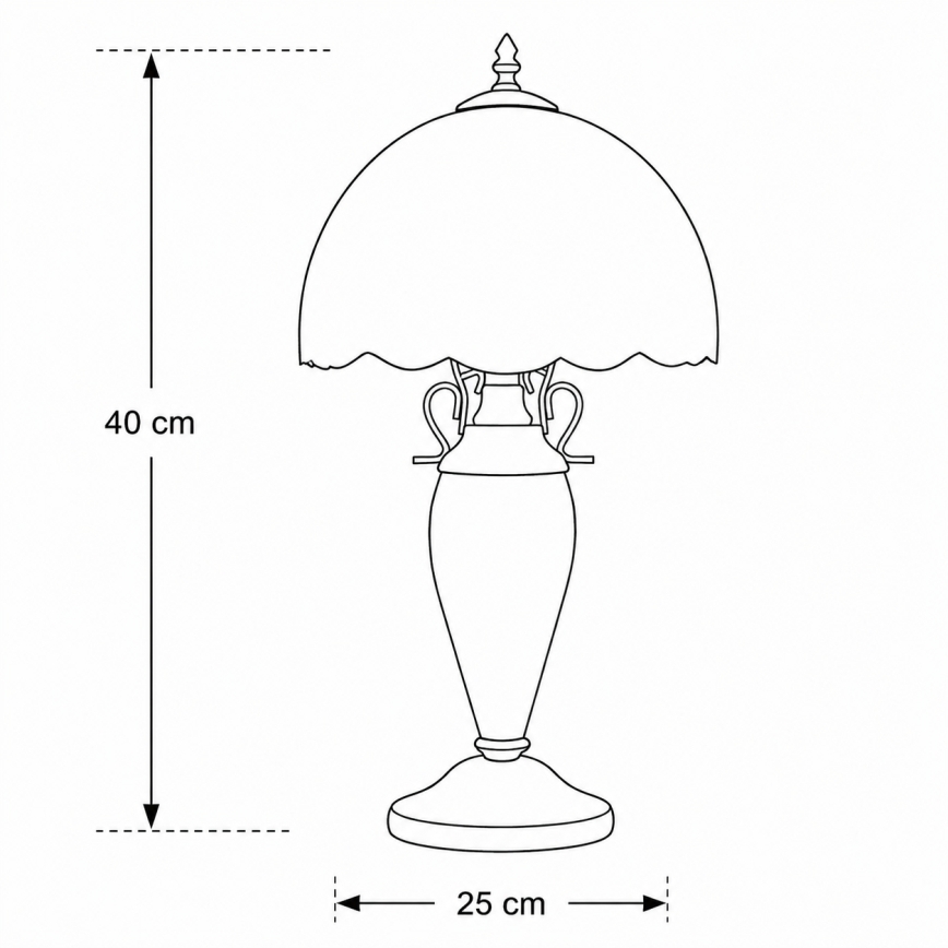 Brilagi - Tiffany vitražna stona lampa JUNGLE 1xE27/60W/230V + 1xE14/40W
