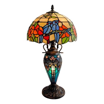 Brilagi - Tiffany vitražna stona lampa JUNGLE 1xE27/60W/230V + 1xE14/40W