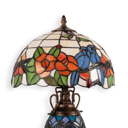 Brilagi - Tiffany vitražna stona lampa JUNGLE 1xE27/60W/230V + 1xE14/40W
