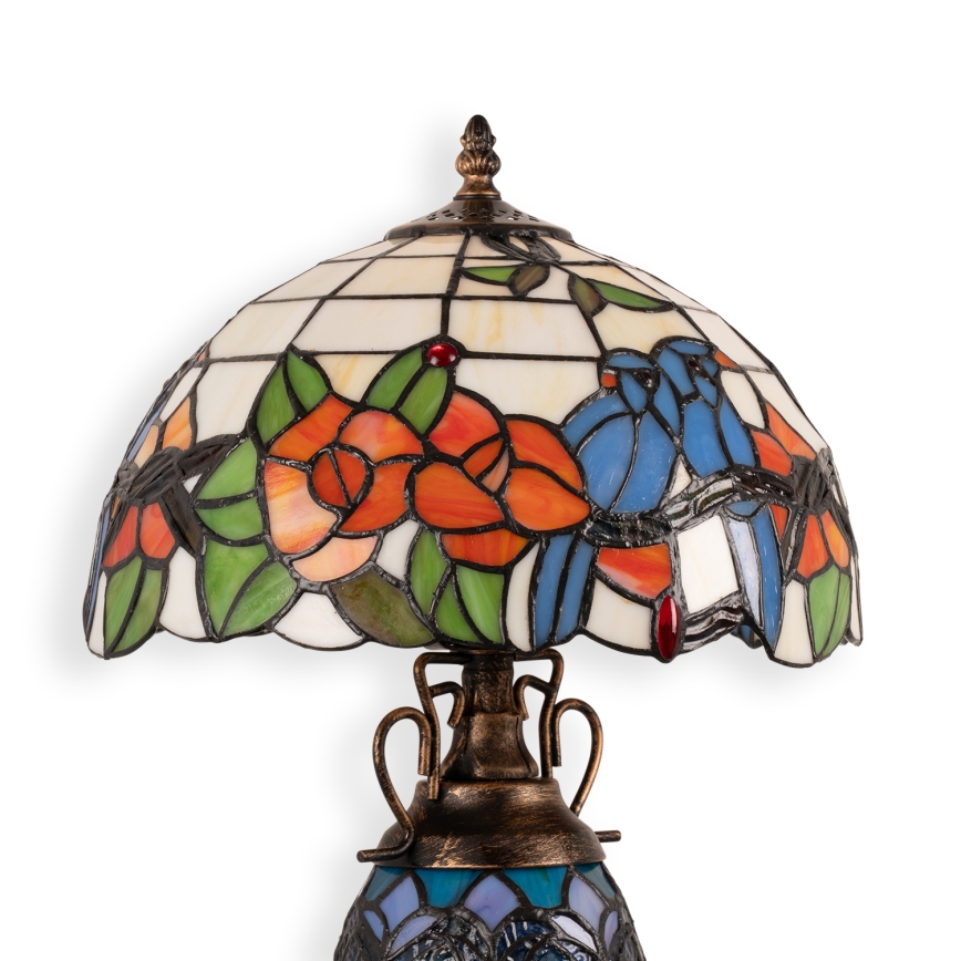Brilagi - Tiffany vitražna stona lampa JUNGLE 1xE27/60W/230V + 1xE14/40W
