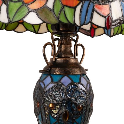 Brilagi - Tiffany vitražna stona lampa JUNGLE 1xE27/60W/230V + 1xE14/40W