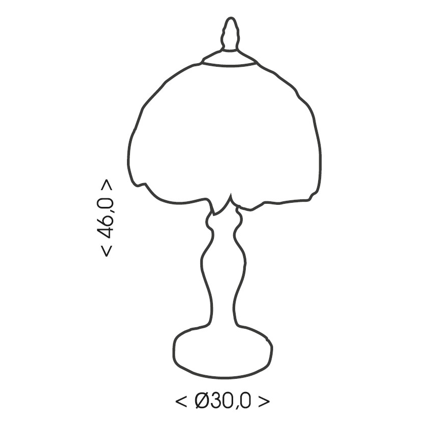 Brilagi - Tiffany vitražna stona lampa JUNGLE 1xE27/60W/230V