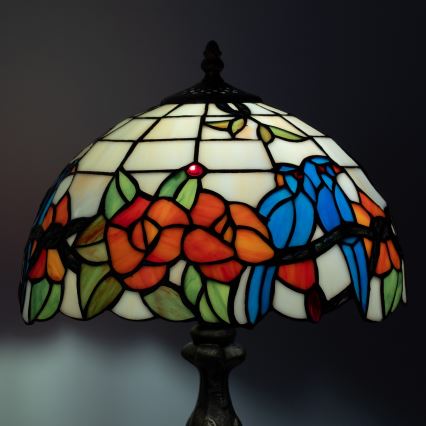 Brilagi - Tiffany vitražna stona lampa JUNGLE 1xE27/60W/230V