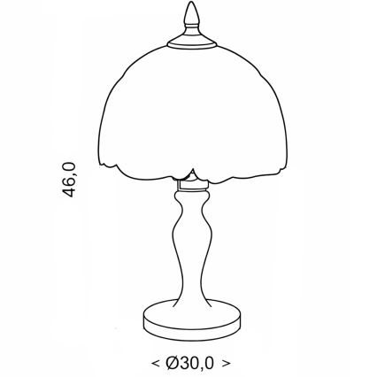 Brilagi - Tiffany vitražna stona lampa JUNGLE 1xE27/60W/230V