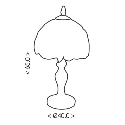 Brilagi - Tiffany vitražna stona lampa JUNGLE 1xE27/60W/230V