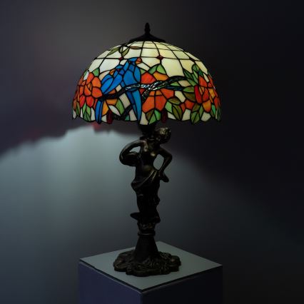 Brilagi - Tiffany vitražna stona lampa JUNGLE 1xE27/60W/230V
