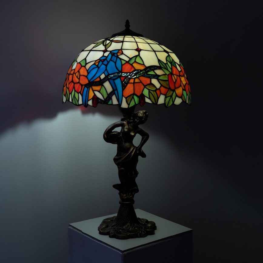 Brilagi - Tiffany vitražna stona lampa JUNGLE 1xE27/60W/230V