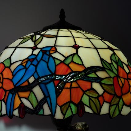 Brilagi - Tiffany vitražna stona lampa JUNGLE 1xE27/60W/230V