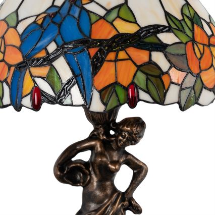 Brilagi - Tiffany vitražna stona lampa JUNGLE 1xE27/60W/230V