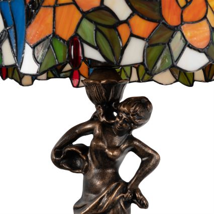 Brilagi - Tiffany vitražna stona lampa JUNGLE 1xE27/60W/230V