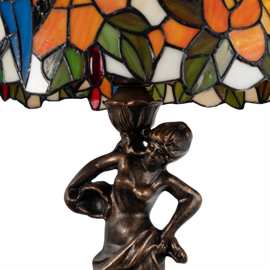 Brilagi - Tiffany vitražna stona lampa JUNGLE 1xE27/60W/230V