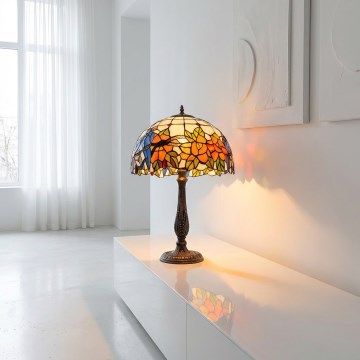 Brilagi - Tiffany vitražna stona lampa JUNGLE 2xE27/60W/230V