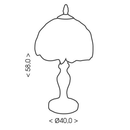 Brilagi - Tiffany vitražna stona lampa JUNGLE 2xE27/60W/230V